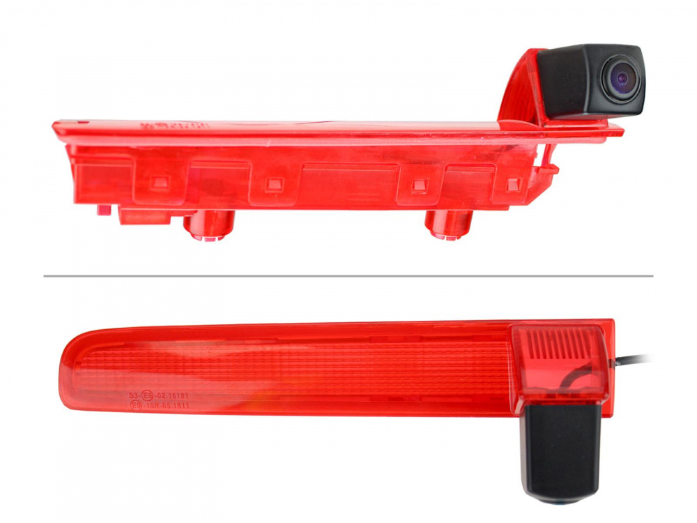 Backkamera för VW Transporter T5/T6, röd monteringselement.