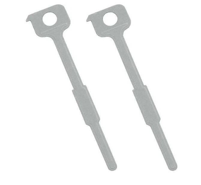 Två metalldelar för urtagning av enheter från Kenwood/JVC.