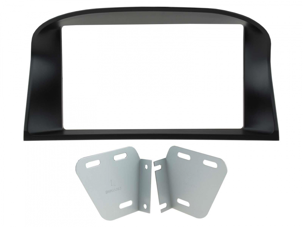 Monteringsram för dubbel-DIN stereo till Volvo V70/XC70, 2012-2016.