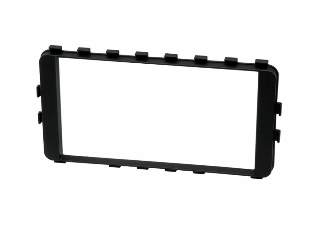 Monteringsram för dubbeldin-stereo, svart plast, passande Toyota iQ.