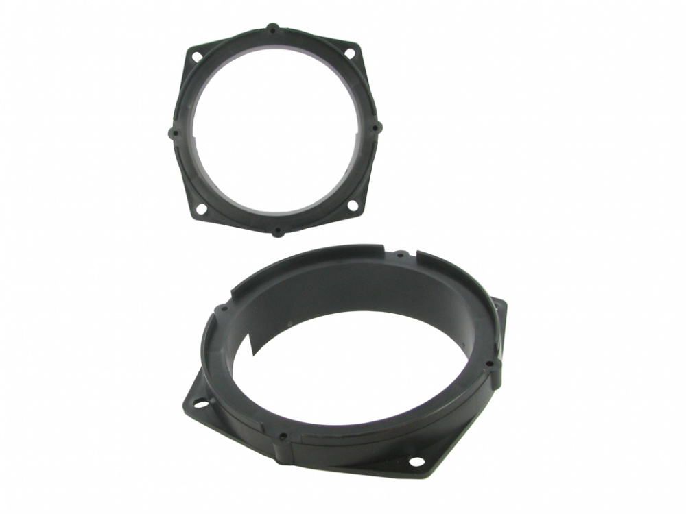 Högtalaradapter för Mitsubishi Colt, två plastdelar i svart.