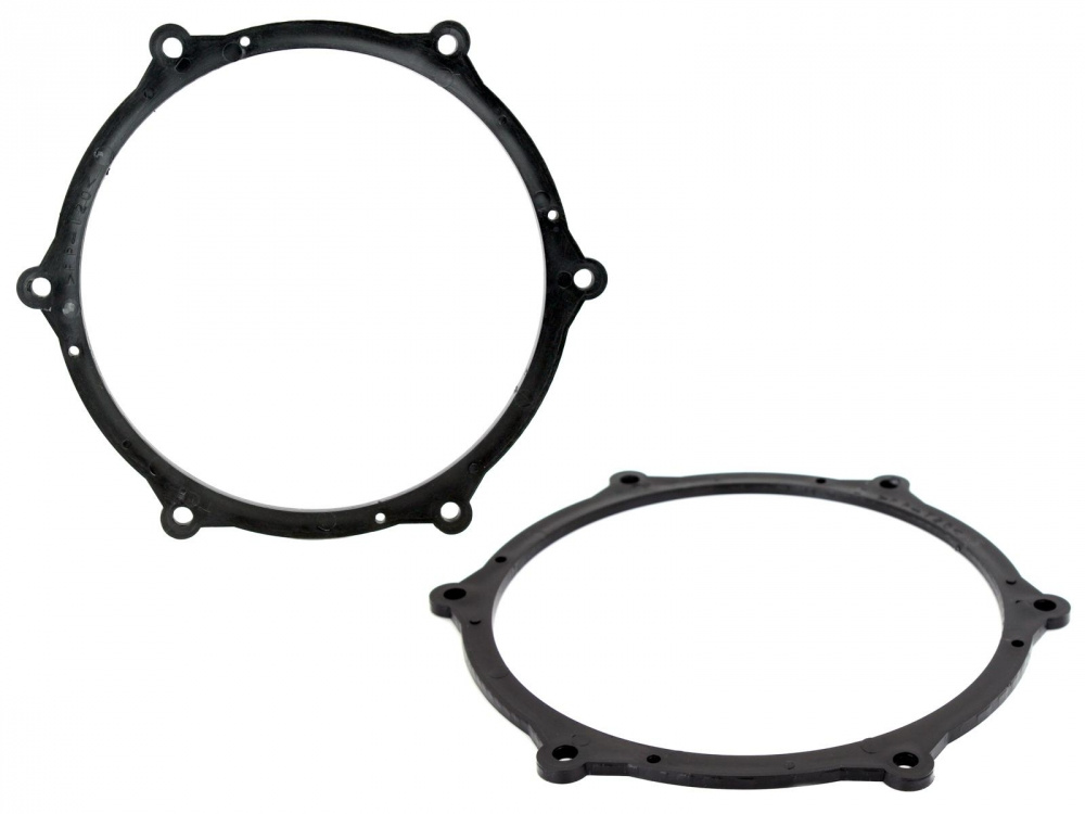 Högtalaradapter för Seat Ibiza, fram/bak, 2008. Runda, svarta adapterringar.