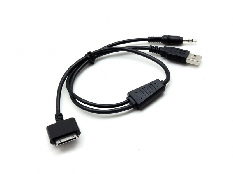 Aux-adapter med USB- och 3,5 mm-kontakt för Ford 2010 och senare.