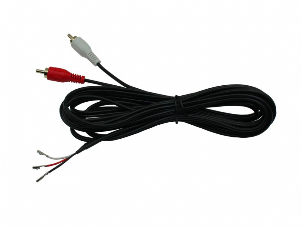 Lågnivåkabel med RCA-kontakter för Scania/Man/DAF fordon.