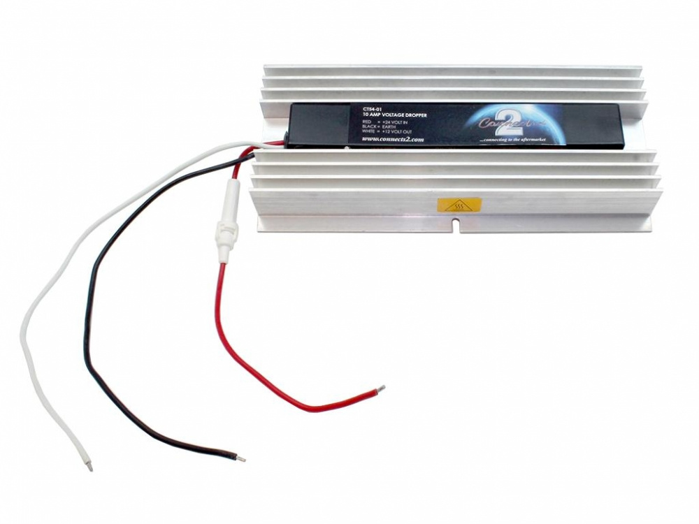 En omvandlare för att konvertera 24-12 volts med 10Amp kapacitet.