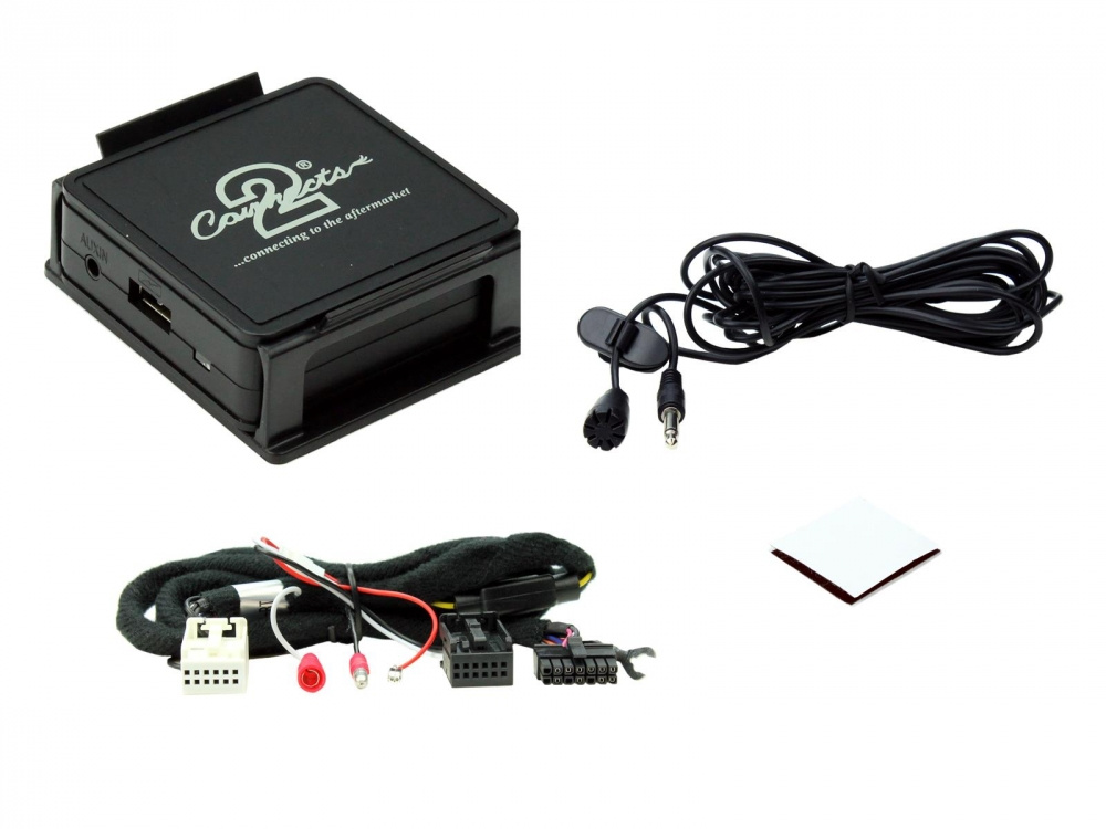 Blåtandsinterface med kablar och kontakter för Volkswagen Quadlock.