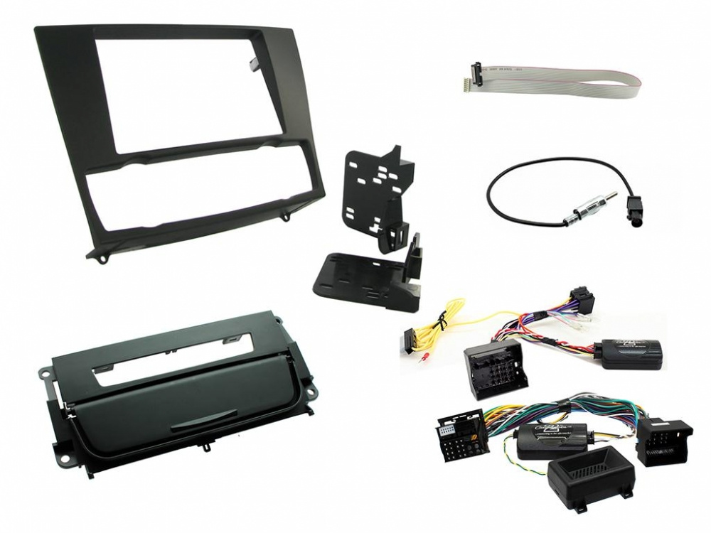 Installationskit för BMW 3-serie, 05-12, inklusive ram, kablage och fästen.