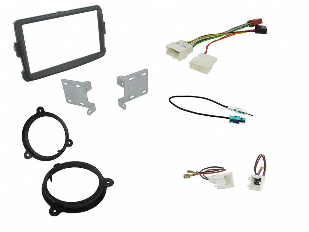 Installationskit för bilstereo med tillbehör för Dacia Duster/Sandero 2012 och framåt.