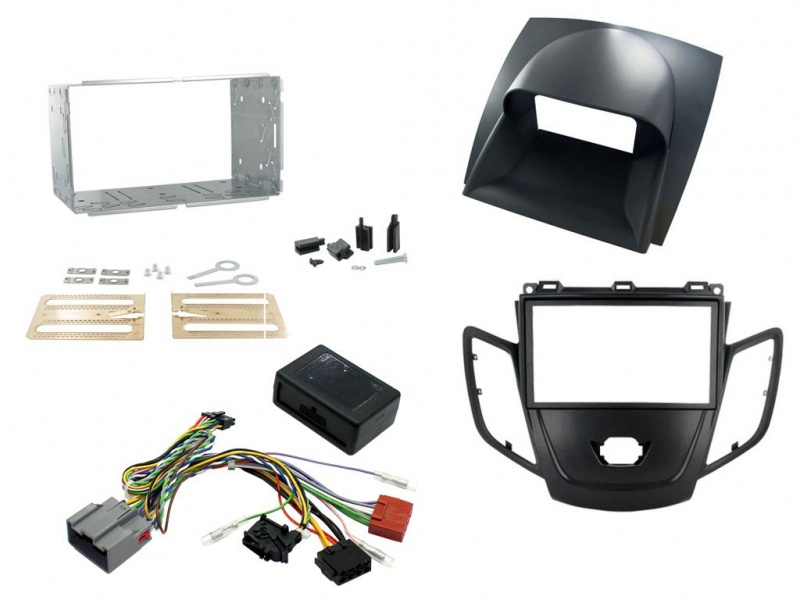 Installationskit med delar för att montera stereo i Ford Fiesta 08-10.