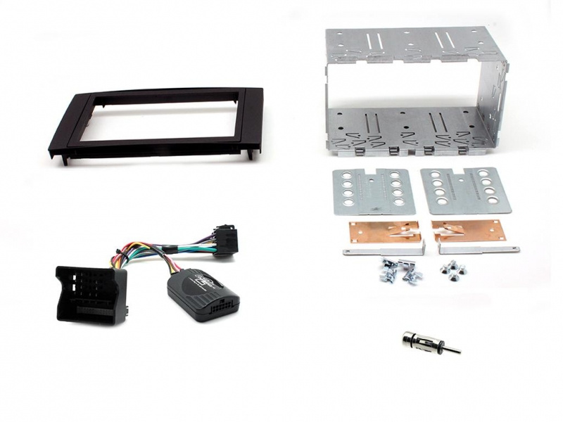 Installationskit för Ford C-Max/Fiesta/Focus med ram, adapter och fästen.