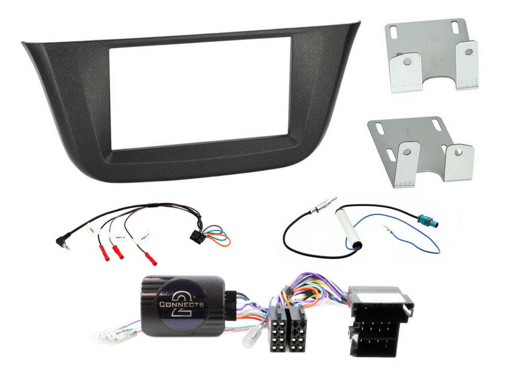 Installationskit för Iveco Daily 2021- utan navigation, inklusive kablar och fästen.