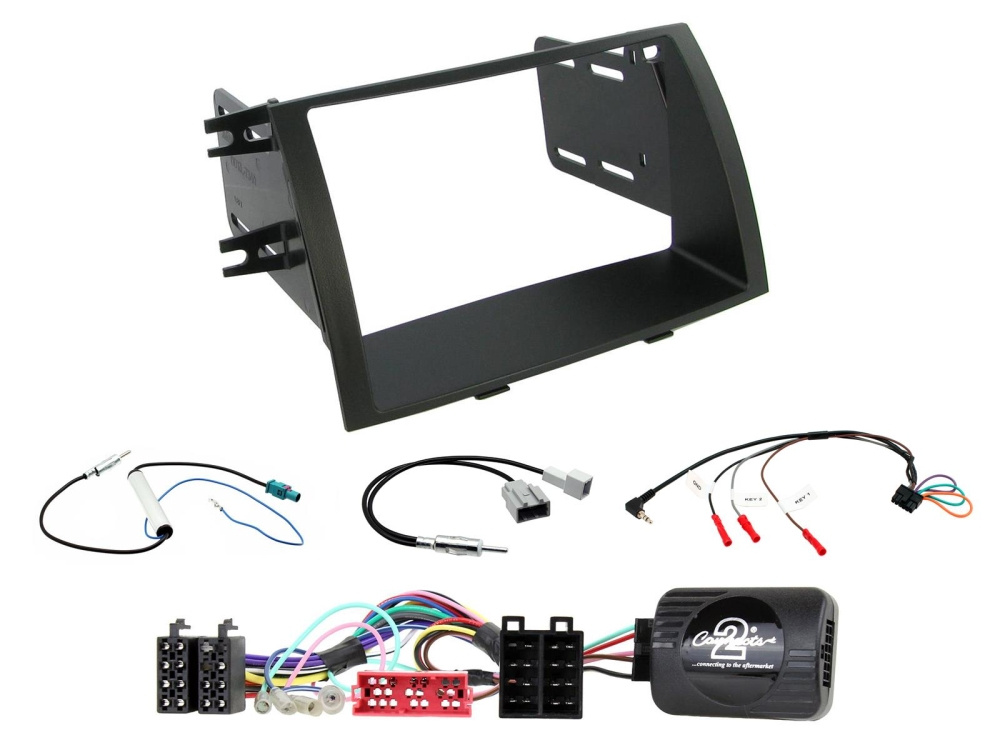 Installationskit för Kia Sorento 09-13 med kablar och adapter.