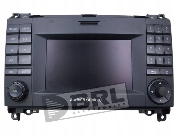 En bilradioenhet för Mercedes Vito, modell Audio15 (Alpine).