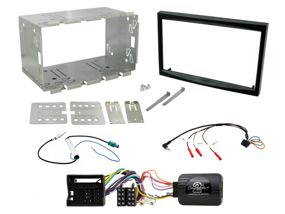 Installationskit med metalldelar och kabelanslutningar för Peugeot 207/307.