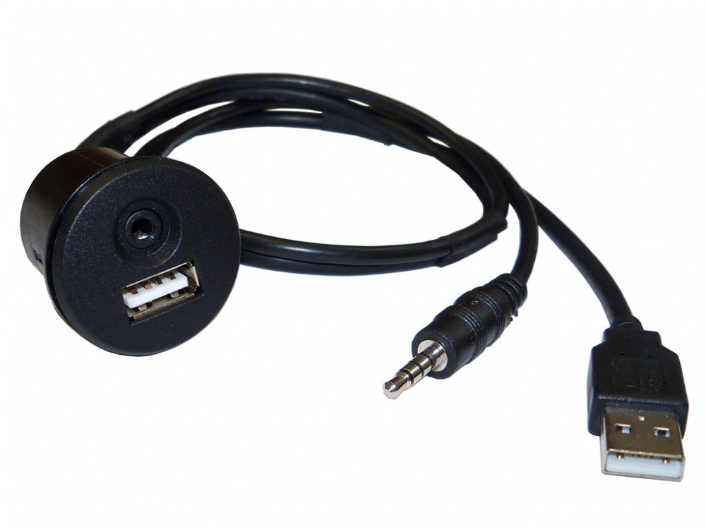 Aux- och USB-adapter med kabel för Nissan-bilar från 2011 och framåt.