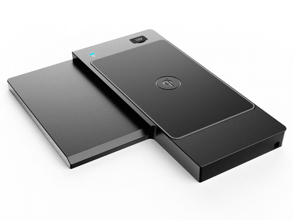 Qi-laddare för Audi A6 & A7, svart och slank design för trådlös laddning.