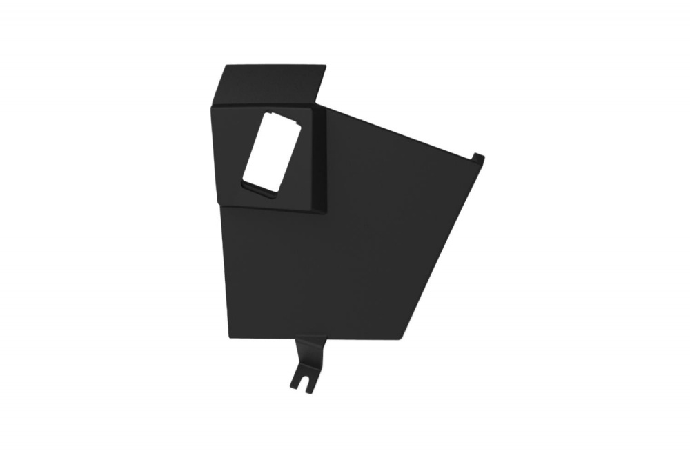 Svart plastdetalj för installation av Qi-laddare i BMW X1 2014-2018.