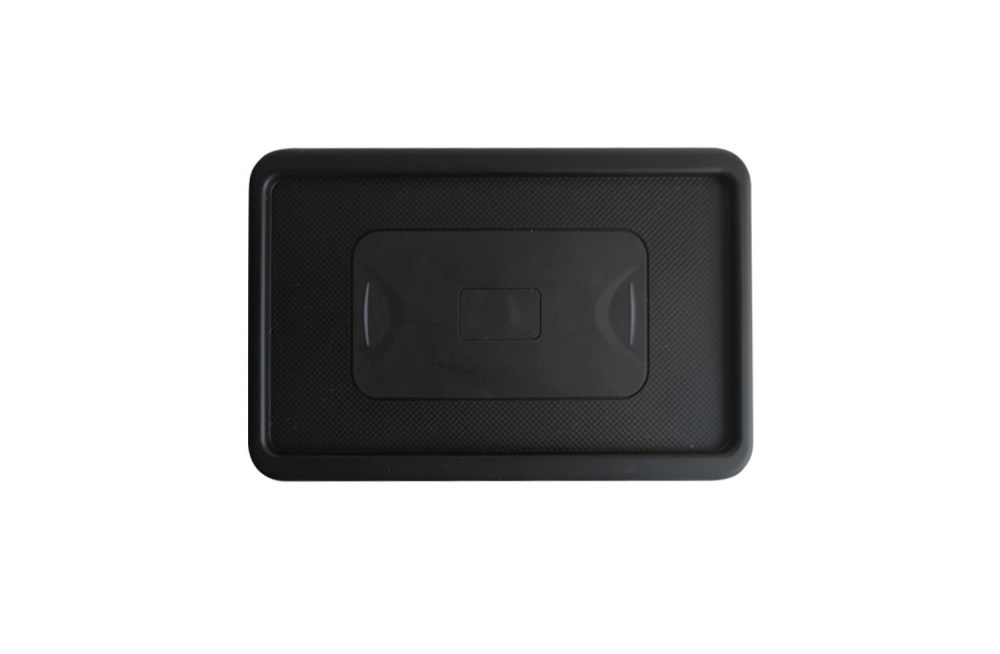 Qi-laddare för Honda CR-V 2015, svart, platt yta med urtag för laddning.