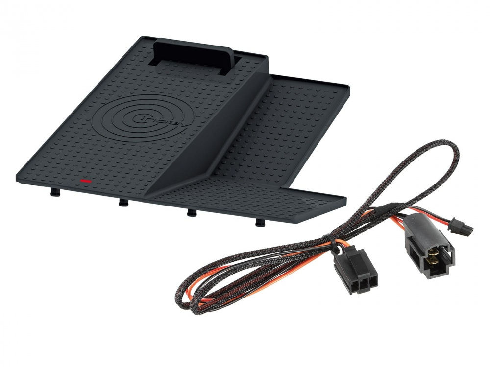 Qi-laddare till Volkswagen Golf VII med anslutningskablar.