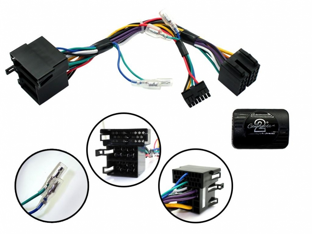 Rattstyrningskablage för Fiat Ducato 2015 med olika färgade kablar.