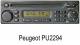 Rattstyrningskablage Peugeot 206/307/406/607/807/Partner Bilde visar en bilstereo från Peugeot med FM-funktion och knappar.
