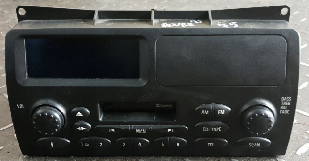 Svart rattstyrningskablage med knappar och display för Rover 75.