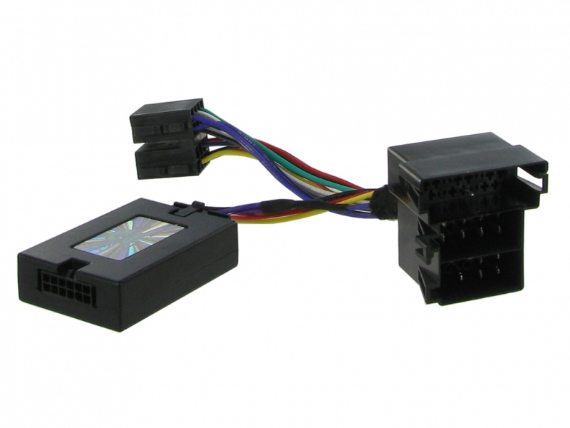 Rattstyrningskablage för Volkswagen med flera färgkodade kablar.