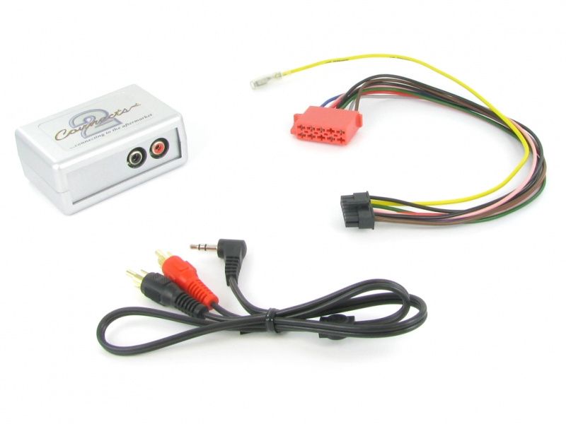 Aux-adapter med kabel och kontakt för Volkswagen.