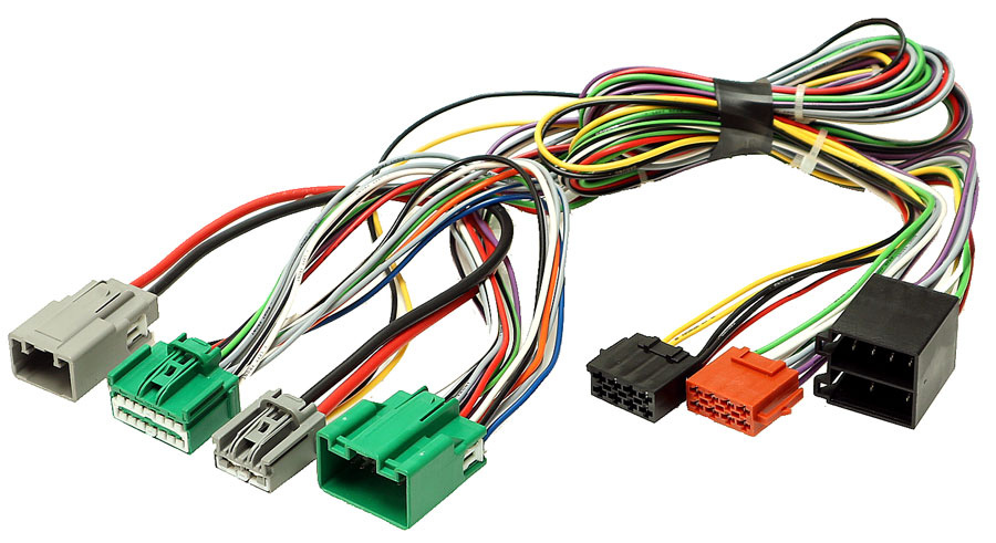 T-kablage med flera kontakter för ljudsystem till Volvo, 2008 och framåt.