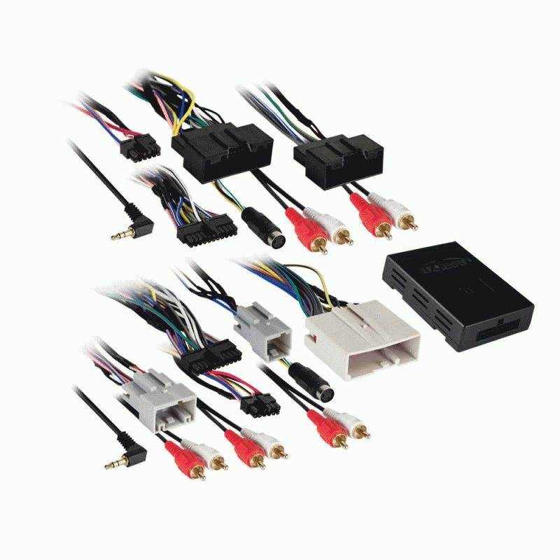 Kablage med flera kontakter för aktiva och passiva system.