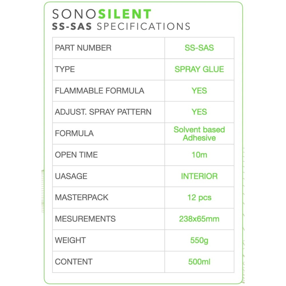 SONO Silent SS-SAS spraylim, 500ml