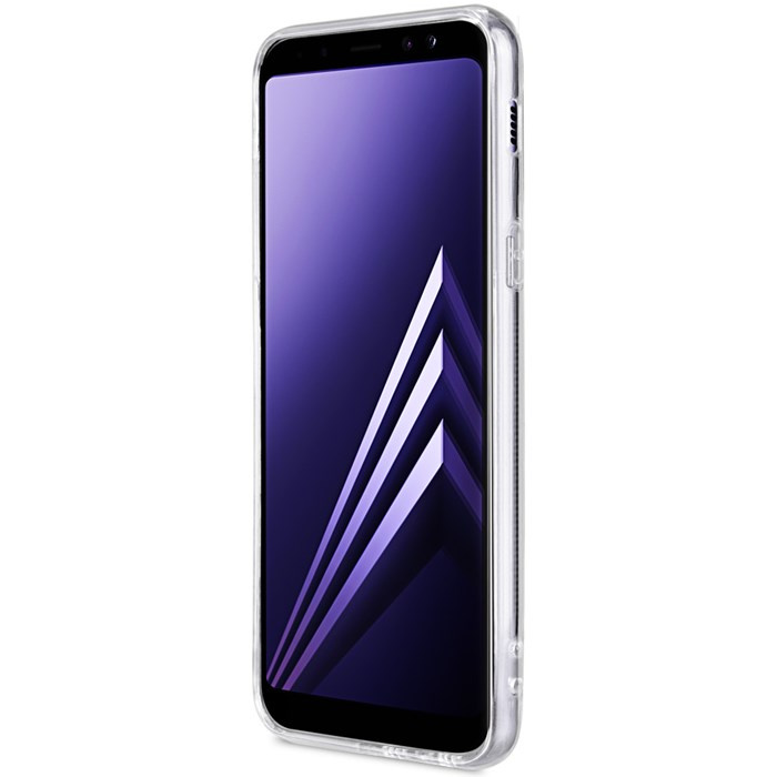 Mobilcover av plast för Samsung Galaxy A7 (2018), genomskinligt design.