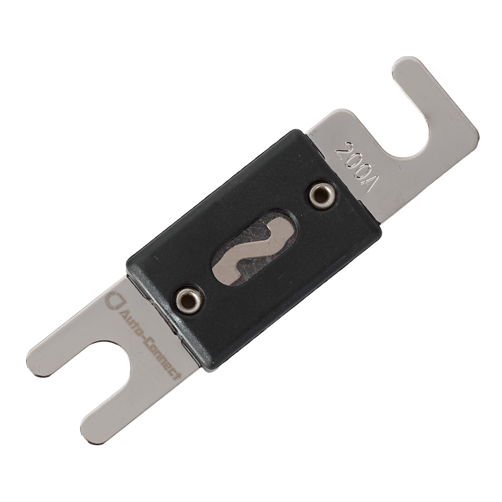 ANL-säkring 200A med metallkontakt och fästen för installation.