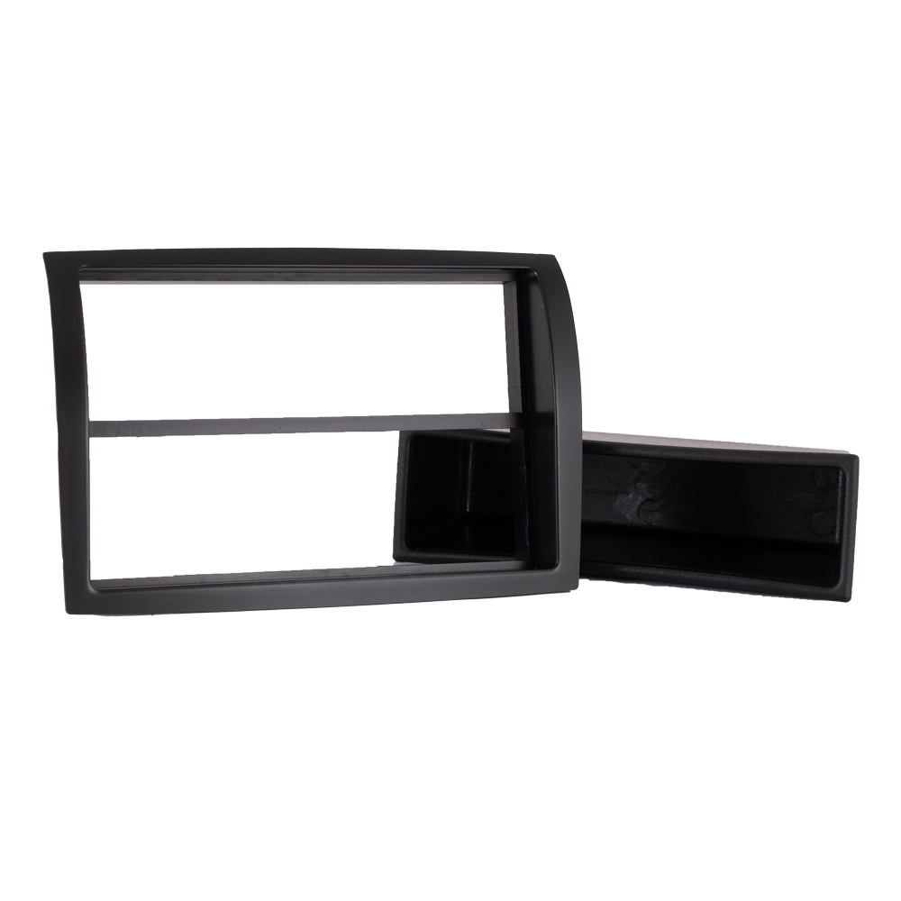 Monteringsram för bilens stereoanläggning, svart plast, passande Fiat Ducato 2006-2011.