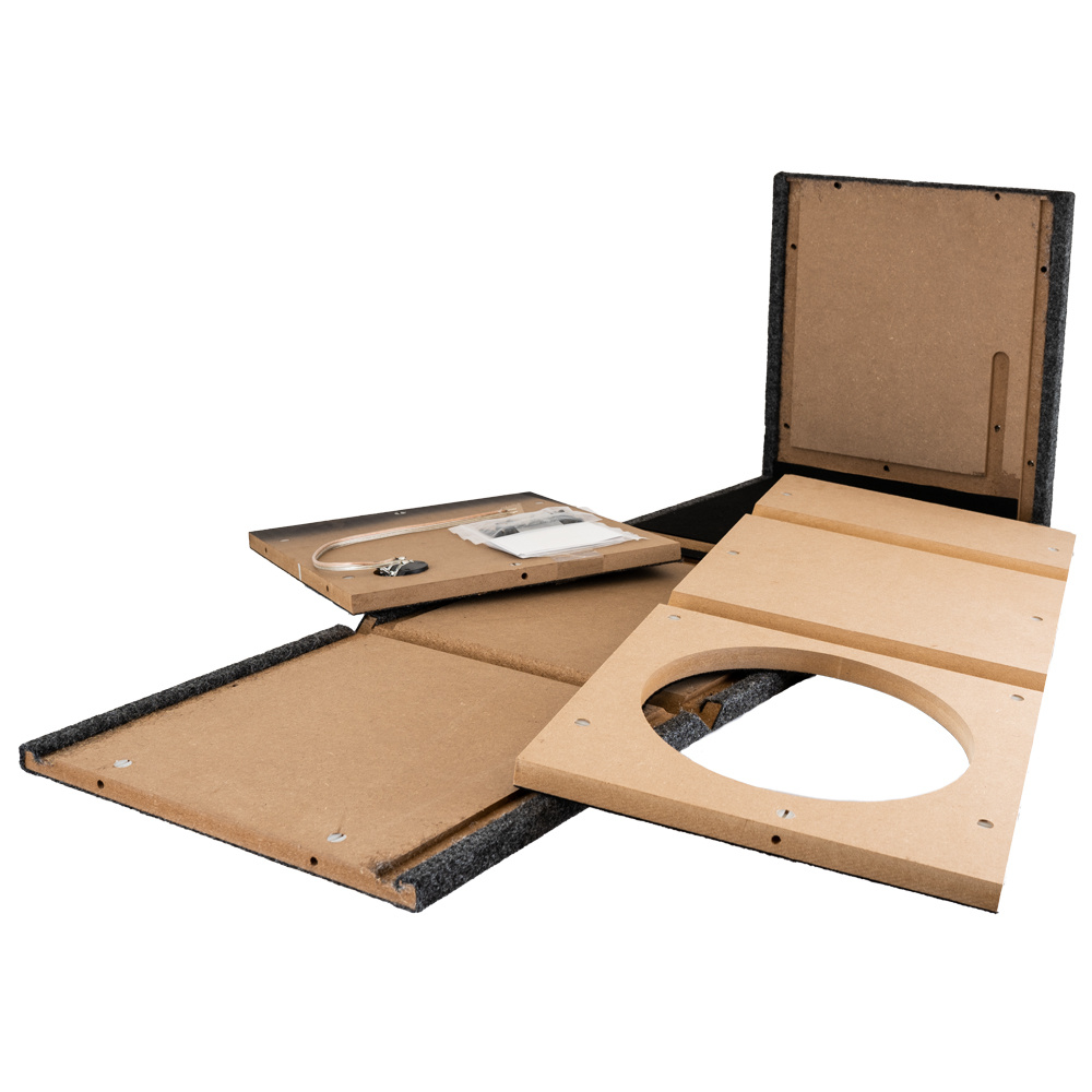 Omonterad baslåda-kit i MDF med port och 1x10\