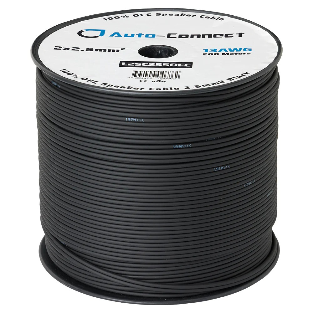 Auto-Connect OFC-Högtalarkabel 2x2.5 mm², löpmeter