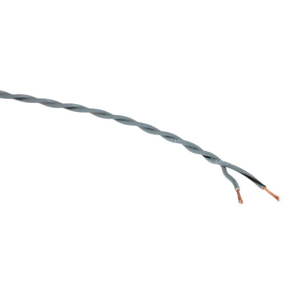 Auto-Connect Tvinnad OFC-högtalarkabel 2x0.5 mm², grå löpmeter
