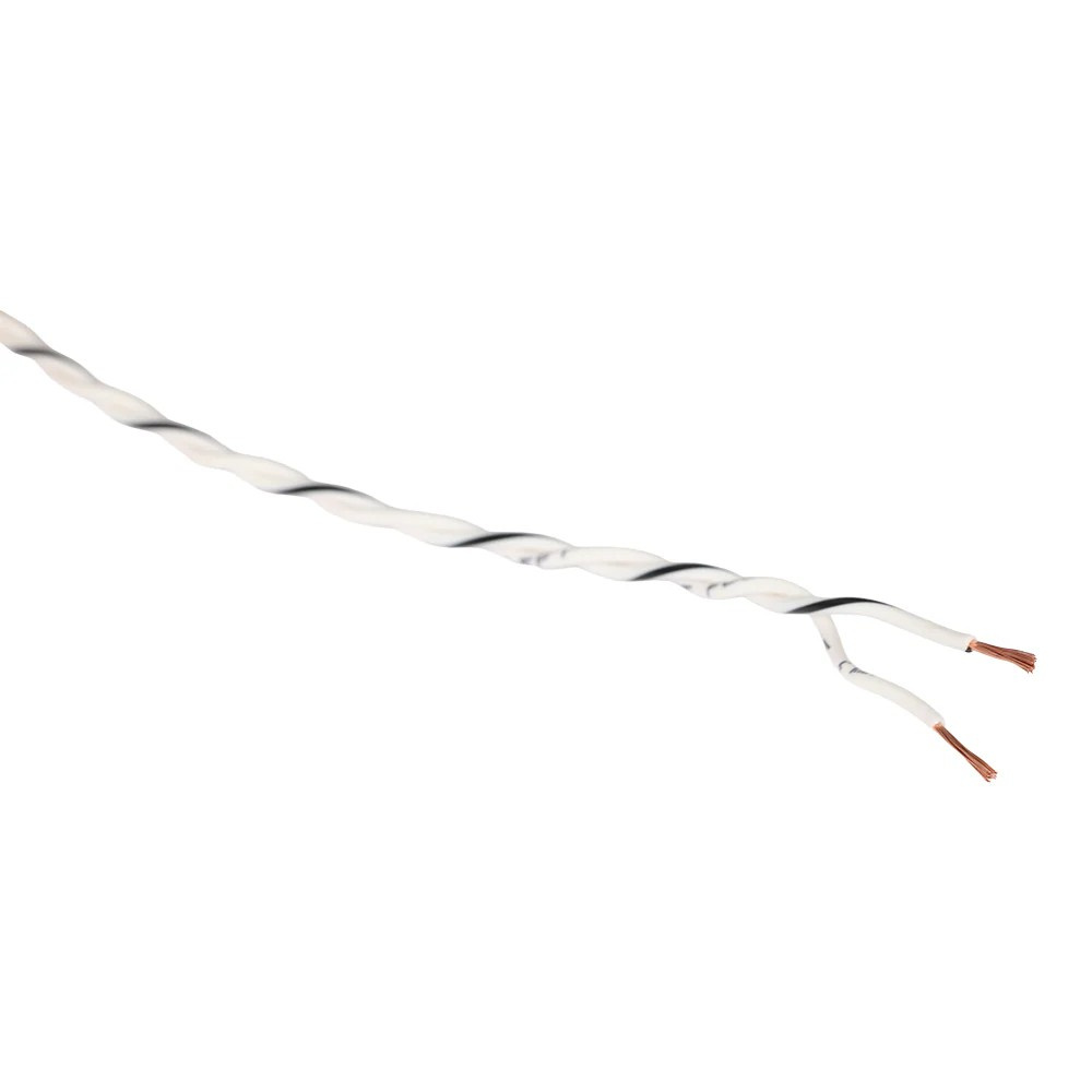 Auto-Connect Tvinnad OFC-högtalarkabel 2x0.5 mm², vit löpmeter