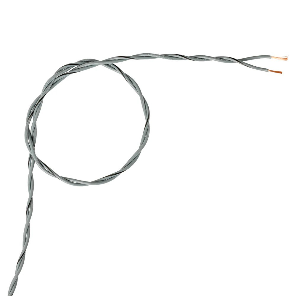 Auto-Connect tvinnad högtalarkabel 2x0.8mm² grå, pris per meter