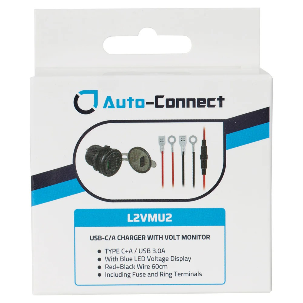 USB-laddare med voltmätare och USB-C