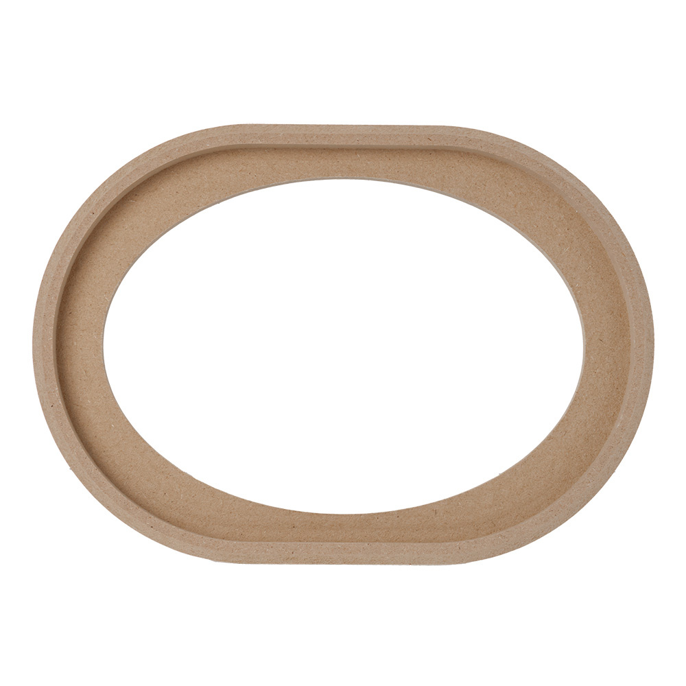 MDF-ring, rund träram, 6x9 tum, lätt och slät yta.