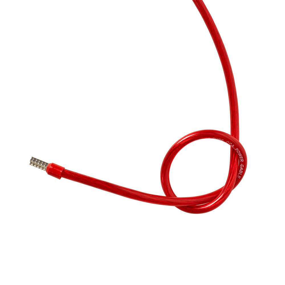 Röd strömkabel, 6mm², 1.5m + 0.2m för bilrelaterade användningar.