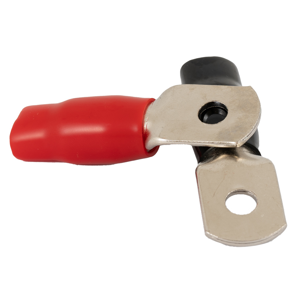 Ringkabelsko med röd och svart isolering, för 50mm² kabel.