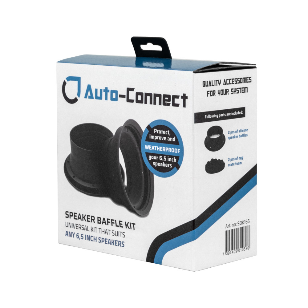 Förpackning av Auto-Connect silikon baffelkit för 6,5 tum högtalare.