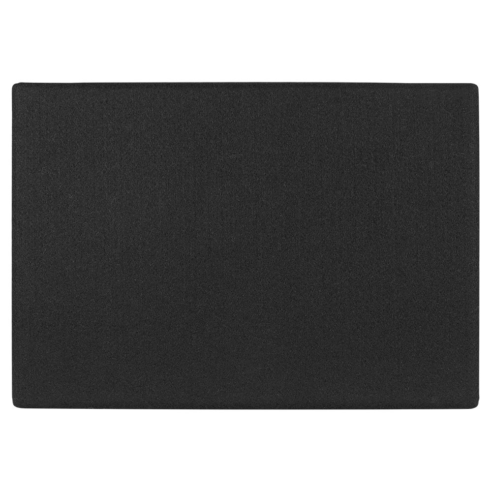 En svart, slät baslåda avsedd för en 8-tums högtalare.