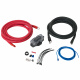 Auto-Connect CCA Trunk kabelkit 35mm², 2.5 meter Ett kabelkit med röd och svart kabel, en säkringshållare och tillbehör.