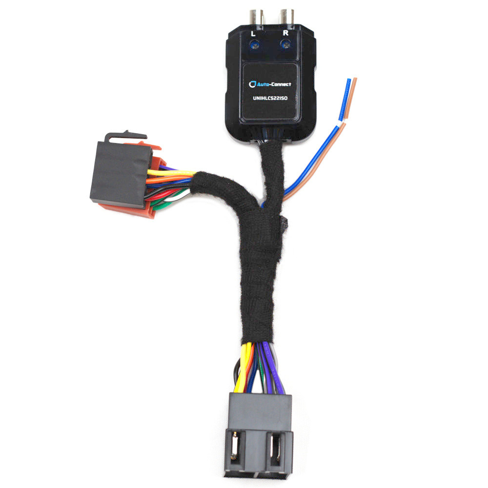 Auto-Connect ISO-ISO adapter med 2-kanalig hög-lågnivåomvandlare.