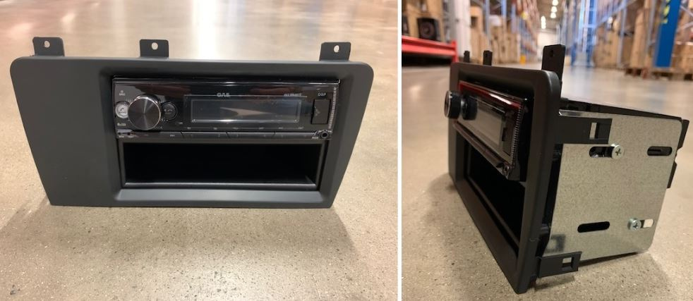 Monteringsram för 1/2-DIN stereo, kompatibel med Volvo V70/S60 2005-2007.