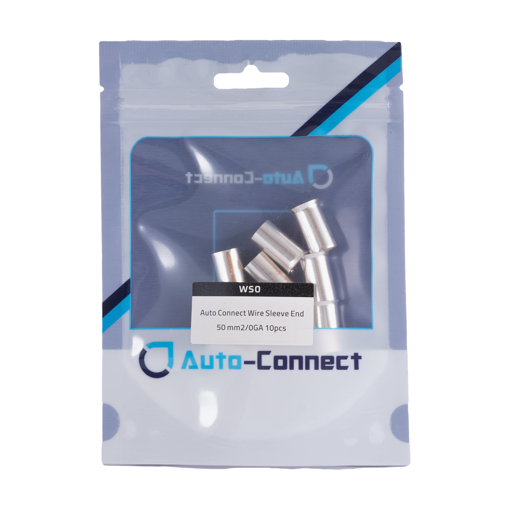 Förpackning med 10 kabelhylsor för 50mm²-kabel.