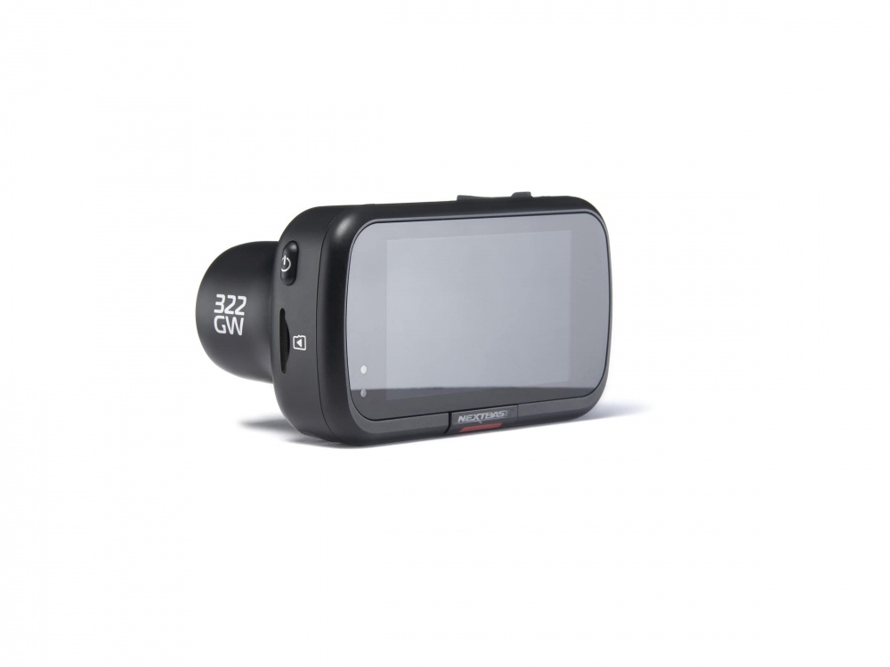 Dashcam Nextbase 322GW med full-HD och vidvinkel, kompakt design.